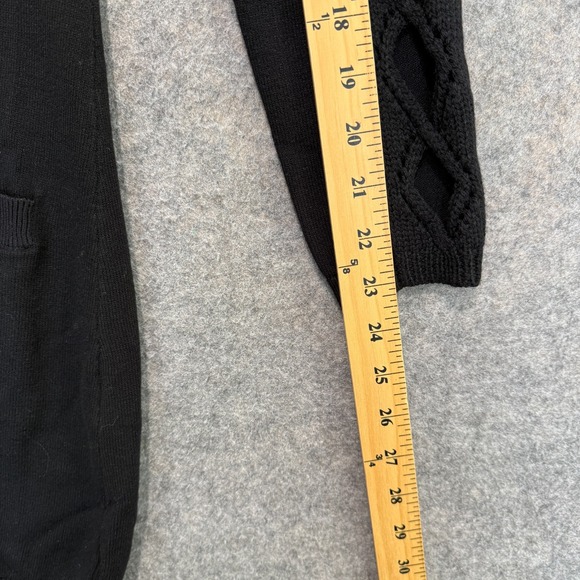 Anne Fontaine Rachel Long Cardigan Sweater Womens Small (36) Wool Blend Black - Picture 8 of 12